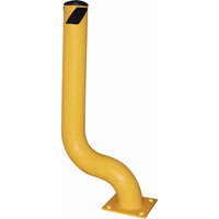 Offset Bollard, Steel, 36-1/8" H x 8" W, Yellow Distribution Industrielle GC