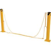 Dock Chain Barrier Bollard System, Steel, 42" H x 6-5/8" W, Yellow Distribution Industrielle GC