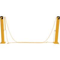 Dock Chain Barrier Bollard System, Steel, 42" H x 6-5/8" W, Yellow Distribution Industrielle GC