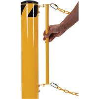 Dock Chain Barrier Bollard System, Steel, 42" H x 6-5/8" W, Yellow Distribution Industrielle GC