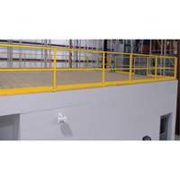 Barri&egrave;re de s&eacute;curit&eacute; pour mezzanine, 68-1/2" lo x 42" ha, 80-1/16" &eacute;lev&eacute;e, Jaune Distribution Industrielle GC