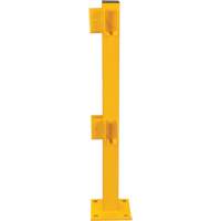 Poteau de coin pour garde-corps l&eacute;gers, Acier, 42" h, Jaune s&eacute;curit&eacute; OSHA Distribution Industrielle GC