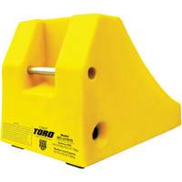 400 Ton Large Equipment Wheel Chock with Handle & Hole, Urethane, Yellow Distribution Industrielle GC