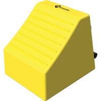 Cale de roue ultra-robuste pour l'exploitation mini&egrave;re Checkers Safety, PEHD, Jaune, 14-1/2" la x 17-1/2" p x 16" h Distribution Industrielle GC