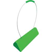 Cale de roue pour avion Checkers Safety SafeRay avec poign&eacute;e &agrave; c&acirc;ble ergonomique, Ur&eacute;thane, Vert fluorescent, 24" la x 8" p x 6" h Distribution Industrielle GC