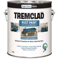 Peinture antirouille &agrave; base d'eau Tremclad, 3,78 L, Gallon, Noir Distribution Industrielle GC