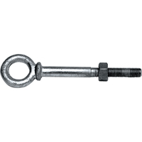 Eye Bolts, 3/8" Dia., 2-1/2" L, Galvanized, 1200 lbs. (0.6 tons) Capacity Distribution Industrielle GC