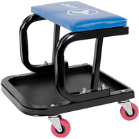 JMS-641A Mechanic's Roller Seat, Vinyl, Blue, 300 lbs. Capacity Distribution Industrielle GC