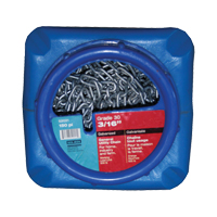 Chaînes galvanis&eacute;es par immersion &agrave; chaud, Acier au carbone, 3/16" x 150' (45,7 m) l, Calibre 30, Charge d'utilisation 630 lb (0,315 tonnes) Distribution Industrielle GC