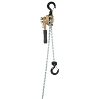 Palan &agrave; levier pour charges lourdes de s&eacute;rie Gold, Lev&eacute;e 10', Cabacit&eacute; 500 lb (0,25 tonne), Chaîne en Acier alli&eacute; Distribution Industrielle GC