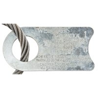 &eacute;lingue de levage &agrave; c&acirc;ble m&eacute;tallique - deux boucles Distribution Industrielle GC