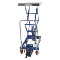 Table &eacute;l&eacute;vatrice &agrave; ciseaux hydraulique pneumatique, Acier, 35-1/2" lo x 20" la, Cap. 800 lb Distribution Industrielle GC
