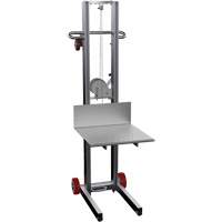 Empileur &agrave; plateforme, M&eacute;canisme Treuil manuel, Capacit&eacute; de 400 lb, Levage max de 58" Distribution Industrielle GC