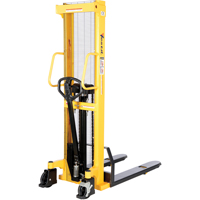 Gerbeur hydraulique manuel, Fonctionnement Pompe manuelle, Capacit&eacute; 2000 lb, Lev&eacute;e max 63" Distribution Industrielle GC