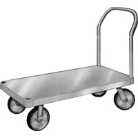Aluminum Platform Truck, 24" W x 36" L, 2000 lbs. Cap., Rubber Wheels Distribution Industrielle GC