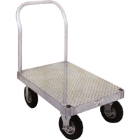 Aluminum Platform Truck, 24" W x 36" L, 2000 lbs. Cap., Rubber Wheels Distribution Industrielle GC