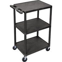 Chariot utilitaire, 3 tiers, 18" x 40" x 24", Capacit&eacute; 400 lb Distribution Industrielle GC