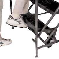 Slope Rolling Ladder, 9 Steps, Anti-Skid, 50° Incline, 90" High Distribution Industrielle GC