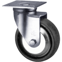 Roulette robuste, Pivotant, 4" (101,6 mm), N&eacute;opr&egrave;ne, 500 lb (227 kg) Distribution Industrielle GC