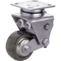 Roulette robuste, Pivotant, 4" (101,6 mm), Elastom&egrave;re dur, 900 lb (408 kg) Distribution Industrielle GC