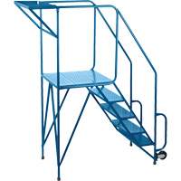 Mechanics/Maintenance Rolling Ladder, Steel, 5 Steps, 47" Platform Height Distribution Industrielle GC