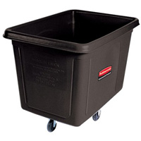Chariot cubique, Plastique recycl&eacute; noir, 38" lo x 26" la x 28" h, Volume 8 pi³, Capacit&eacute; 300 lb Distribution Industrielle GC