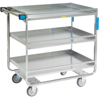 Chariots avec barres de retenue, 3 Tiers, 23" la x 37-1/4" h x 38-5/8" p, Capacit&eacute; 700 lb Distribution Industrielle GC
