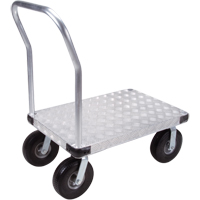 Aluminum Platform Truck, 24" W x 36" L, 1200 lbs. Cap., Flat Free Wheels Distribution Industrielle GC
