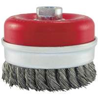 Brosse boisseau &agrave; fils li&eacute;s et nou&eacute;s, 5" dia. x 5/8"-11 arbre Distribution Industrielle GC