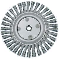 Knot Twisted Wire Wheel, 6" Dia., 0.02" Fill, 5/8"-1/2 Arbor, Steel Distribution Industrielle GC
