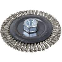 Stringer Bead Brush, 4" Dia., 0.022" Fill, 5/8"-11 Arbor, Stainless Steel Distribution Industrielle GC
