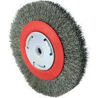 101F-2M Crimped Wire Brush, 6" Dia., 0.014" Fill, 1/2" - 2" Arbor Distribution Industrielle GC