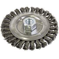 Standard Face Knot Wire Wheel Threaded, 5" Dia., 0.022" Fill, 5/8"-11 Arbor, Steel Distribution Industrielle GC