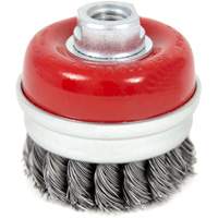 Brosse boisseau &agrave; fils li&eacute;s et nou&eacute;s &agrave; haute performance, 3" dia. x 5/8"-11 arbre Distribution Industrielle GC