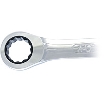 Non-Reversible Long Pattern Ratcheting Combination Wrench, 19 mm, Plain Finish Distribution Industrielle GC