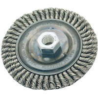 Stringer Bead Brush, 4" Dia., 0.022" Fill, 5/8"-11 Arbor, Steel Distribution Industrielle GC