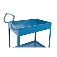 Deep Lipped Service Cart, 2 Tiers, 24" W x 47" H x 36" D, 1200 lbs. Capacity Distribution Industrielle GC