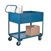 Deep Lipped Service Cart, 2 Tiers, 24" W x 47" H x 36" D, 1200 lbs. Capacity Distribution Industrielle GC