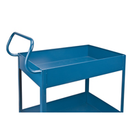 Deep Lipped Service Cart, 2 Tiers, 24" W x 47" H x 36" D, 1200 lbs. Capacity Distribution Industrielle GC