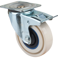 Sandwich Casters, Swivel with Brake, 4" (101.6 mm), Nylon, 440 lbs. (199.58 kg.) Distribution Industrielle GC