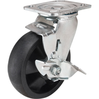 Hi-Temp Caster, Swivel with Brake, 6" (152.4 mm), Nylon, 880 lbs. (399 kg.) Distribution Industrielle GC