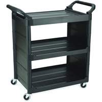 Bussing Cart with End Panels, 3 Tiers, 18-5/8" x 36-5/8" x 33-5/8", 150 lbs. Capacity Distribution Industrielle GC