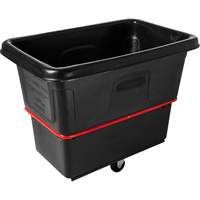 Chariot cubique utilitaire &agrave; usage intensif, Plastique recycl&eacute; noir, 43-1/4" lo x 28" la x 33-3/4" h, Volume 12 pi³, Capacit&eacute; 800 lb Distribution Industrielle GC
