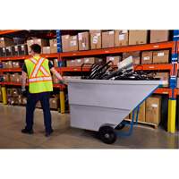 Chariot basculeur en acier, Poly&eacute;thyl&egrave;ne, 1,1 vg³, Capacit&eacute; de charge de 1250 lb Distribution Industrielle GC