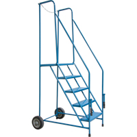 Trailer Access Rolling Ladder with Rails, 4 Steps, 22" Step Width, 37" Platform Height, Steel Distribution Industrielle GC