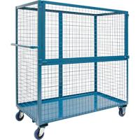 Wire Mesh Stock Truck, Steel, 24" x 55" x 36", 1200 lbs. Capacity Distribution Industrielle GC