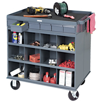 Heavy-Duty Two-Sided Mobile Work Station, 1200 lbs. Capacity, Steel, 34" x W, 34" x H, 24" D, All-Welded, 6 Drawers Distribution Industrielle GC