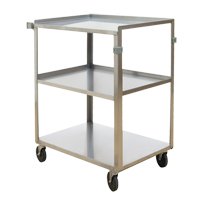Chariots &agrave; tablette, 3 Tiers, 18" la x 32" h x 27-3/8" p, Capacit&eacute; 500 lb Distribution Industrielle GC