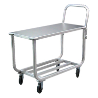Chariot en aluminium &agrave; plateforme tubulaire, 700 lb Capacit&eacute;, Aluminium, 19" la x 42" ha x 46" p, Bordure vers le bas Distribution Industrielle GC