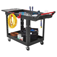 Heavy-Duty Adaptable Utility Cart, 2 Tiers, 17-3/4" x 36" x 46-1/5", 500 lbs. Capacity Distribution Industrielle GC